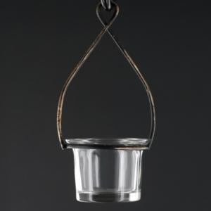 Hanging Tealight Lantern - Flared Clear Glass