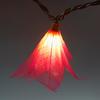 9Ft Tropical Flower Lights- 110VAC String Lights Wine - Purple And Red