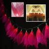 9Ft Tropical Flower Lights- 110VAC String Lights Wine - Purple And Red