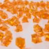 170Pc Orange Acrylic Crushed Ice Decorative Gems