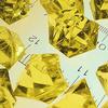 200Pc Yellow Gold Acrylic Crushed Ice Decorative Gems
