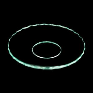 Clear Glass Bobeche with Serrated Cut Rim
