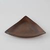 5 Inch Triangle Shaped Copper Candle Tray With Felt Feet