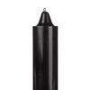 9 Inch Gothic Domed Pure Black Round Jumbo Pillar Candle - Bell Top