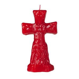 5 Inch Red Holy Cross Candle