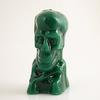 5 Inch Tall Green Skull And Bones Candle