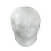 3 Inch Tall White Skull Candle - Flat Sitter