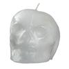 3 Inch Tall White Skull Candle - Flat Sitter