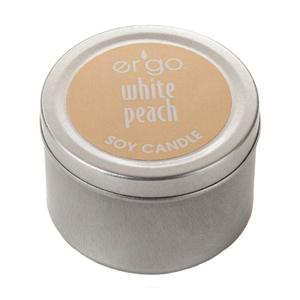 Ergo Soy Candle 2Oz Travel Tins To Go- White Peach