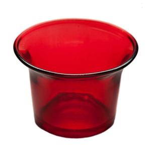 Flared Tealight Glass Cup - Red