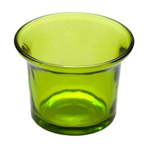 Flared Tealight Glass Cup - Green