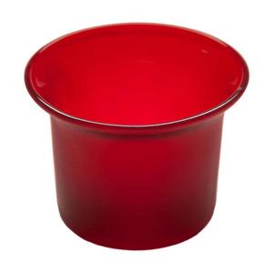 Flared Tealight Glass Cup - Frosted Red