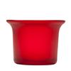 Flared Tealight Glass Cup - Frosted Red