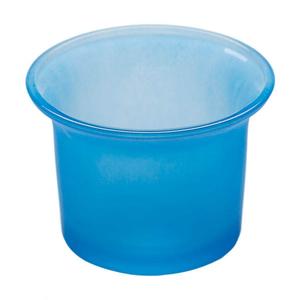 Flared Tealight Glass Cup - Frosted Blue