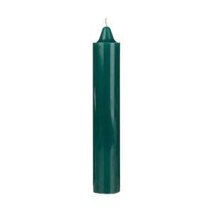 9 Inch Domed Green Round Jumbo Pillar Candle- Bell Top