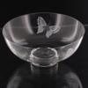 10 Inch Wide Mouth Butterfly Floater Bowl - Buttelfly Etched Into Bowl