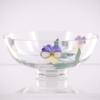 10 Inch Wide Mouth Floater Bowl - Viola Flowers Painted On Bowl