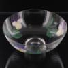 10 Inch Wide Mouth Floater Bowl - Viola Flowers Painted On Bowl