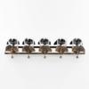 Leaf Black Gold Metal Candle Holder - Glass Tealight Holder