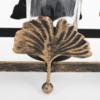 Leaf Black Gold Metal Candle Holder - Glass Tealight Holder