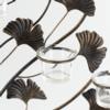 Leaf Shaped Metal Candelabra - Five Piece Tea Light Glass Cups