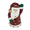 Friendly Santa Claus - Left Hand Up - Unique Christmas Fun Candle