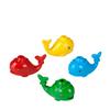 Four Birthday Candles In Whale Shaped Colored Holders