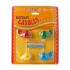 Four Birthday Candles In Whale Shaped Colored Holders