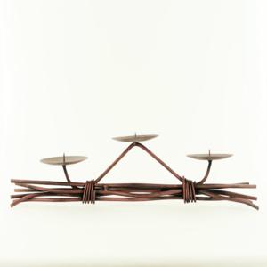 The Golden Pillars Trio Copper Finish Candelabra