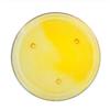 8 Inch Yellow Round Base Candle Tray With Peg Legs Textured Glass
