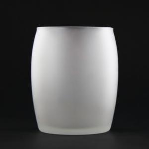 Large Frosted Oval Glass Votive