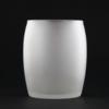Large Frosted Oval Glass Votive Cup - Votive Holder Frosted White