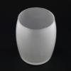 Large Frosted Oval Glass Votive Cup - Votive Holder Frosted White
