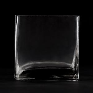 4x4x4.75 Inch Square Glass Vase- Glass Container