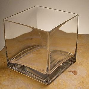 6x6 Clear Square Glass Vase