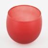 Simple Red Frosted Oval Glass Votive Cup - Votive Tealight Holder