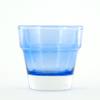 Thick Rim Flower Pot - Blue Glass Candle Holder - Heavy Base