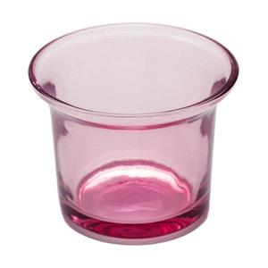Flared Tealight Glass Cup - Pink Glass