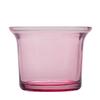 Flared Tealight Glass Cup - Pink Glass