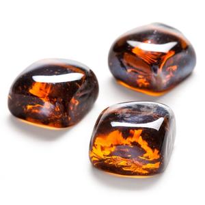 Square Cube Glass Decorative Gems - Brown