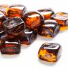 Square Cube Glass Decorative Gems - Brown