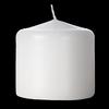 2x2 Unscented White Button Pillar Candle - Mini Pillar