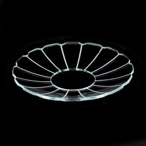 Clear Glass Bobeche Fancy Segmented Cut