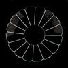 Clear Glass Bobeche Fancy Segmented Cut
